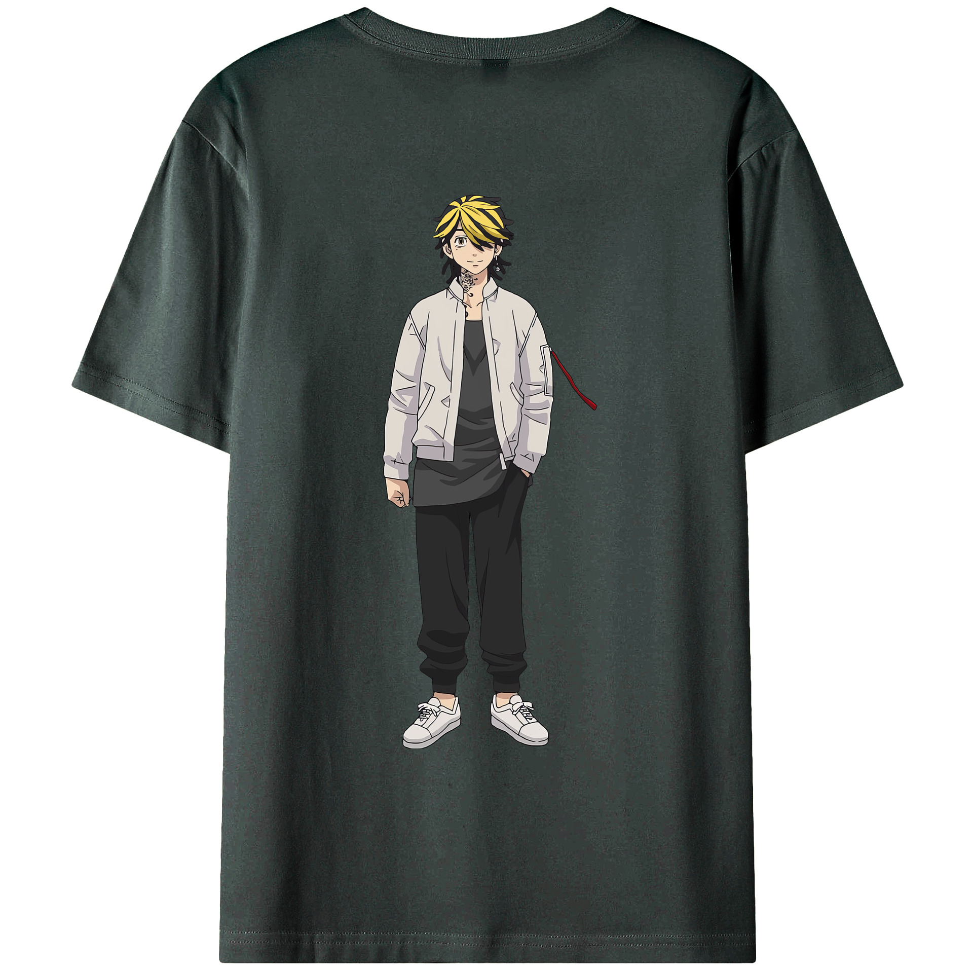 （画像用） 東京リベンジャーズ Tokyo Revengers 綿100％ メンズ半袖Tシャツ（バックプリント） 通気性